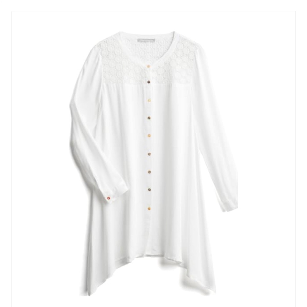 Daniel Rainn Ireland crochet detail pop over tunic
